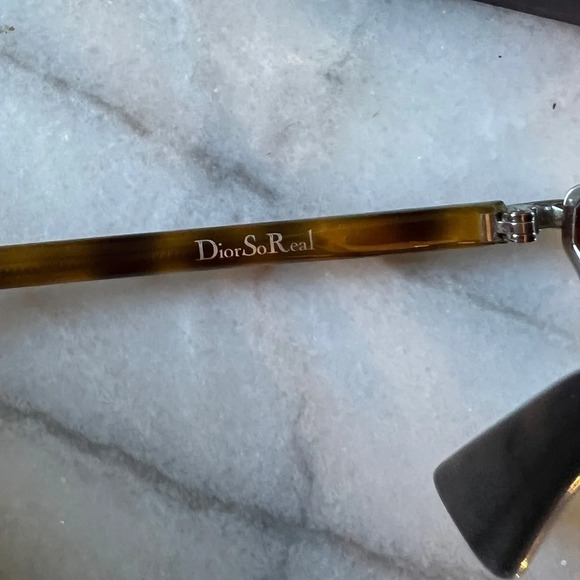 DIOR SO REAL Women’s Split Lens Mirrored Sunglasses 48mm Aviator luxury tortoise - Picture 5 of 16